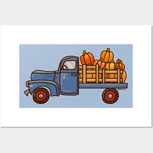 Pickup A Pumpkin! (Blue Version) Posters and Art